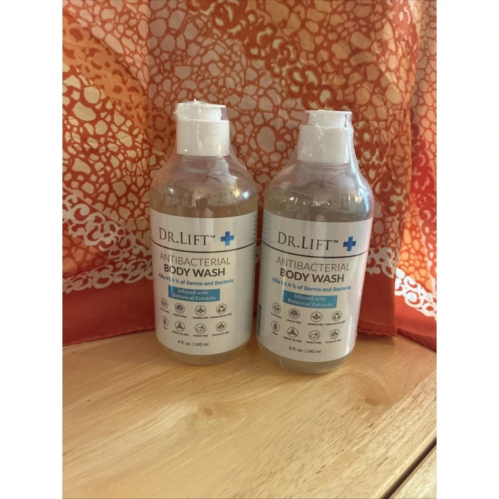 Dr. Lift Antibacterial Body Wash 8 Fl Oz Lot Of 2 Sealed